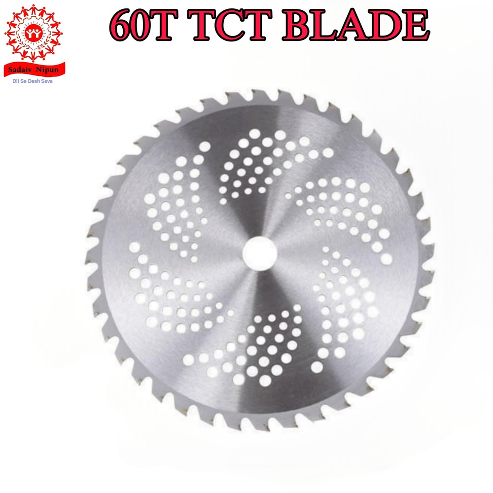 BB098 High-Performance 60T TCT Blade for Brush Cutters  Designed for 35cc, 52cc, 63cc, 72cc Trimmers  Ideal for Tree Pruning and Crop Cutting