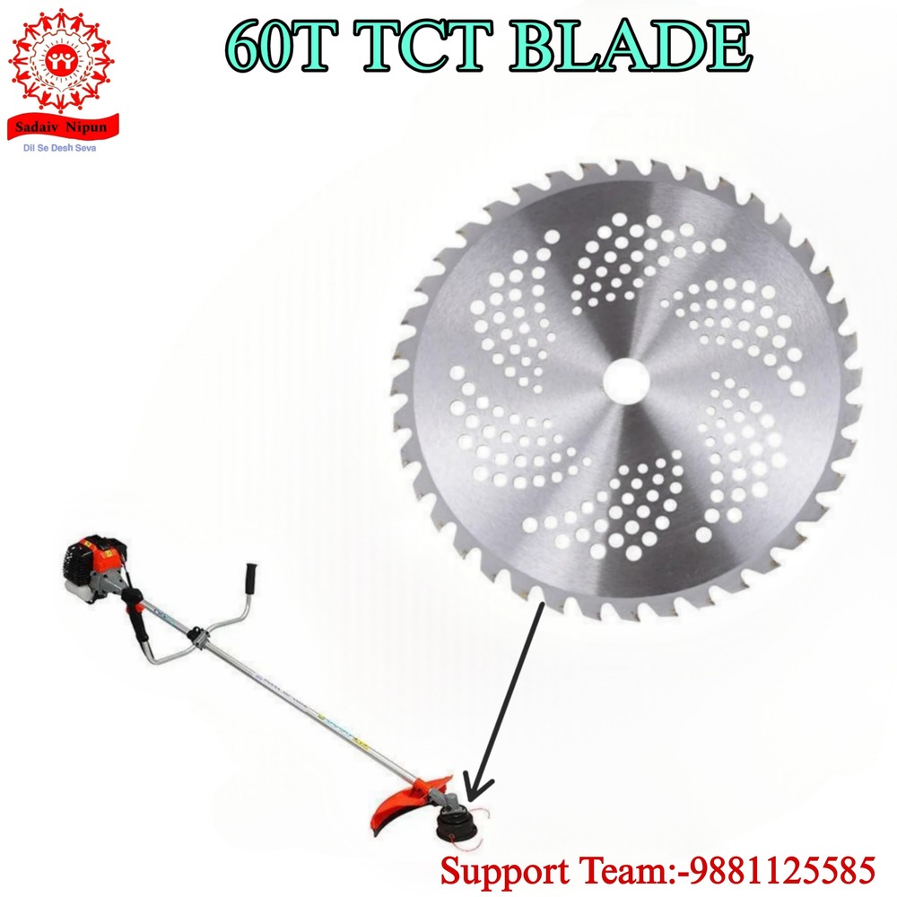 BB098 High-Performance 60T TCT Blade for Brush Cutters  Designed for 35cc, 52cc, 63cc, 72cc Trimmers  Ideal for Tree Pruning and Crop Cutting
