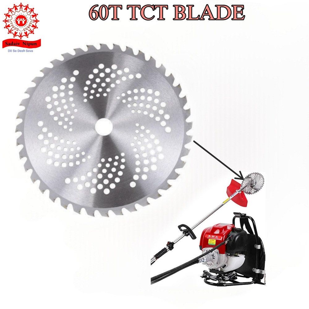 BB098 High-Performance 60T TCT Blade for Brush Cutters  Designed for 35cc, 52cc, 63cc, 72cc Trimmers  Ideal for Tree Pruning and Crop Cutting