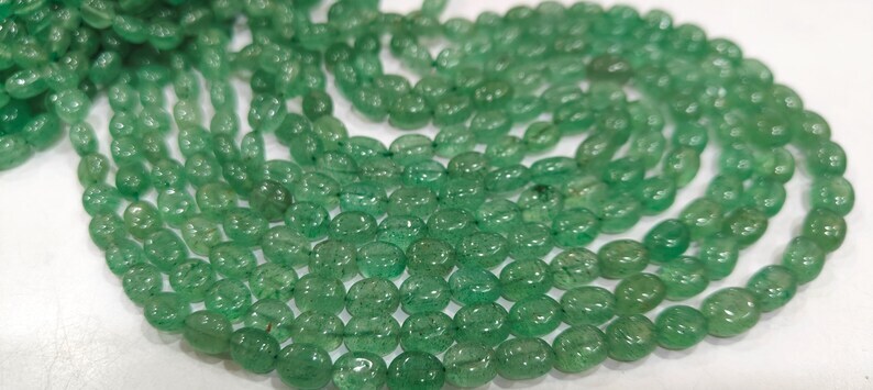 Emerald Quartz Beads - Color: Green
