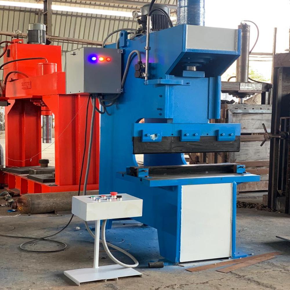 C Frame Hydraulic Bending Press Machine - Color: Blue Paint Coted