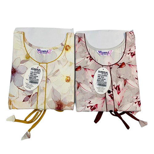 Rayon Cloth Frock Printed Nighty
