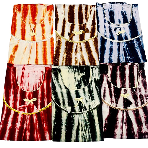 Round Lace Tie Dye Nighty - Color: Multi Colour Available