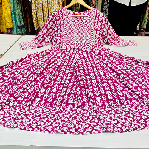 Printed Margenta Color Suit - Ethnic Region: Indian