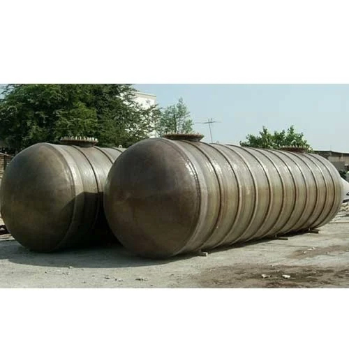 FRP Underground Water Storage Tanks - MS Material, Standard Size, Grey Color | 220-240V Voltage Rating for Industrial Applications