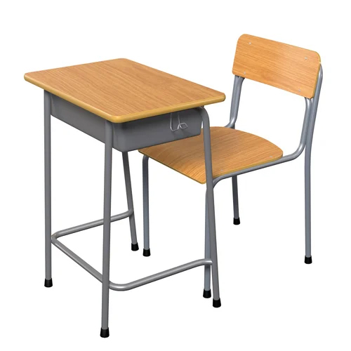 Wooden School Desk - Color: Brown