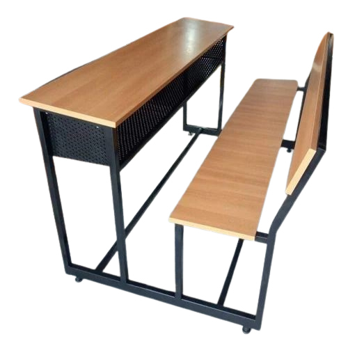 Siting Writing And Back Rest School Desk - Color: Brown