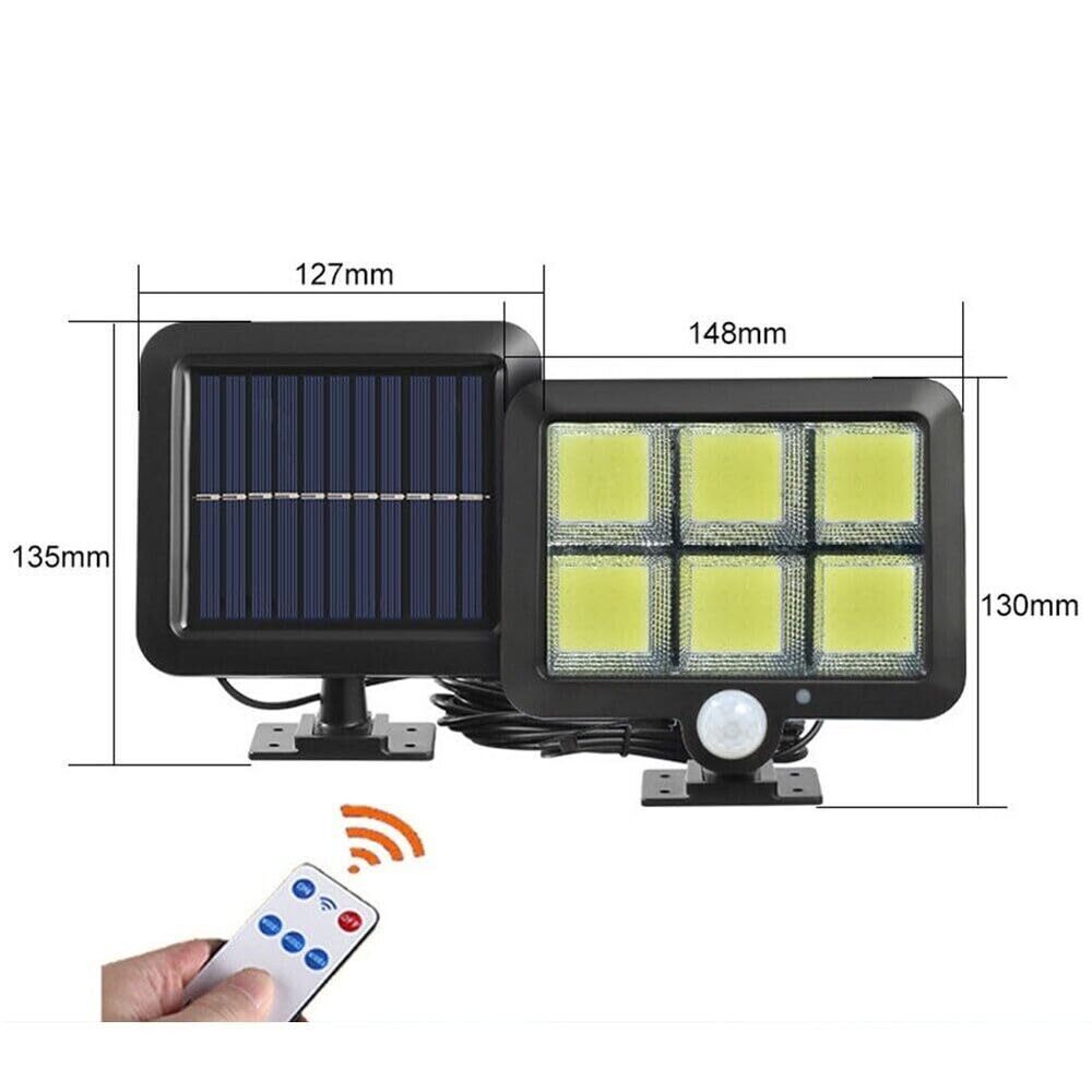 Ip65 Waterproof Solar Security Light - 5.8l X 4.2w X 1h Centimeters | Motion Sensor, Energy Saving, 120 Cob Leds, 3 Lighting Modes