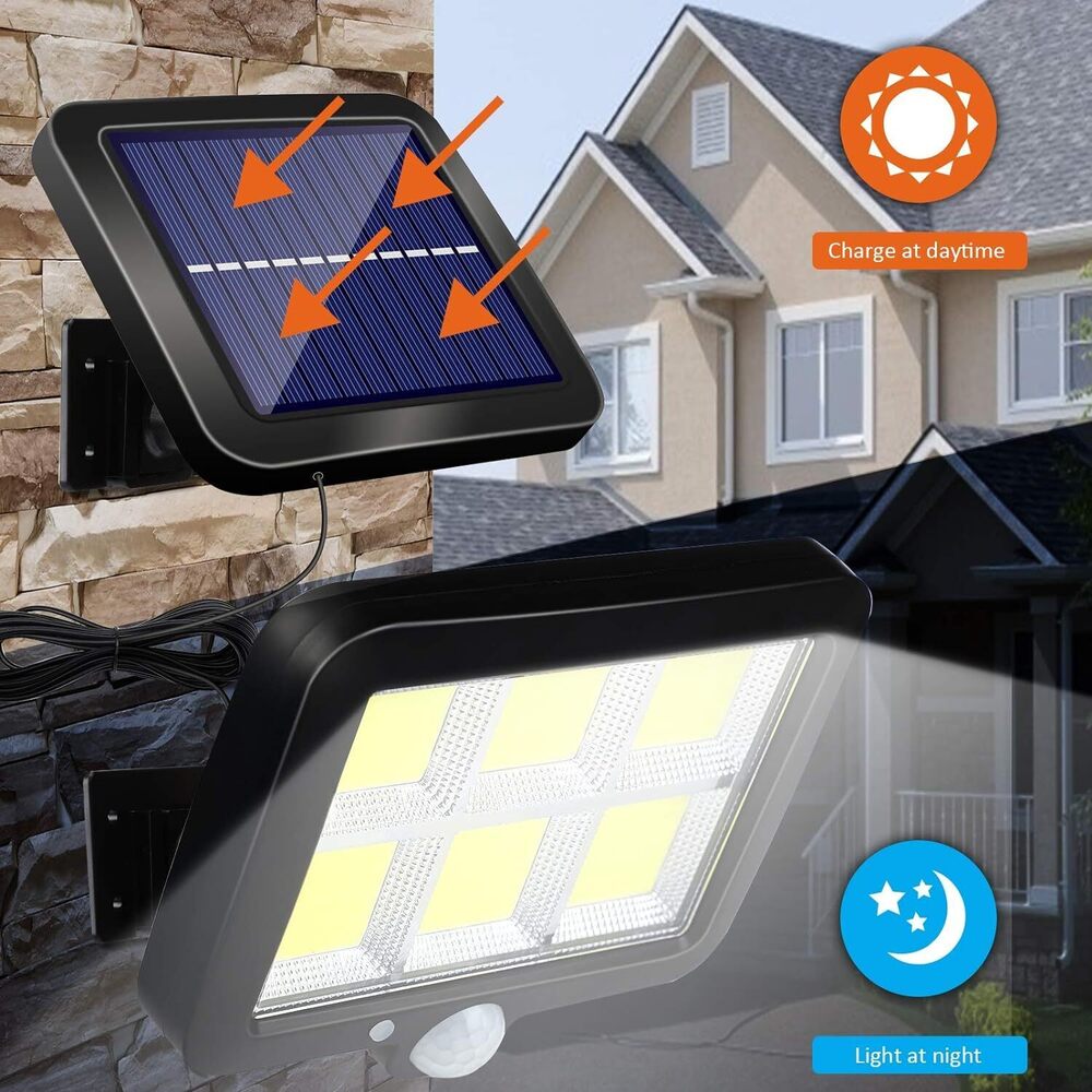 Ip65 Waterproof Solar Security Light - 5.8l X 4.2w X 1h Centimeters | Motion Sensor, Energy Saving, 120 Cob Leds, 3 Lighting Modes