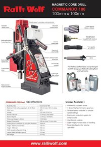 Ralli Wolf Magnetic Core Drill Commando-100 (100mmx100mm)