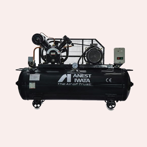 5 HP Lubricated Air Compressor - Mild Steel, Different Sizes, Sleek Black Finish | Electric Power, 220-440 Volt, Industrial Use, Warranty Included