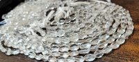 Natural Rock Crystals Oval Beads - Color: White