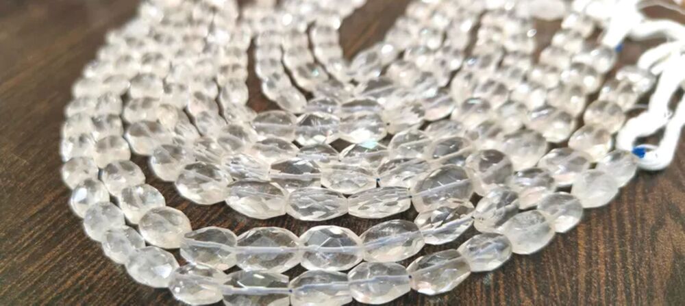 Natural Rock Crystals Oval beads