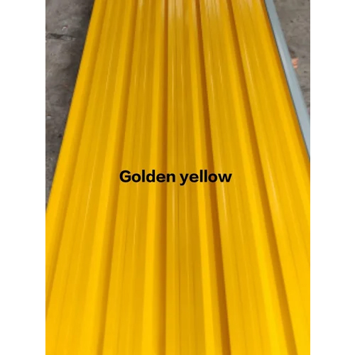 Golden Yellow Roofing Steel Sheet - Size: 24X4 Feet