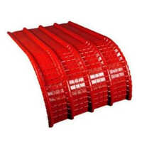 Color Coated Crimp Curved Sheet - Gi Material, 24x4 Feet, Vibrant Red, 0.5 Millimeter Thickness | Durable, Rust Resistant, Easy To Install For Commercial Applications