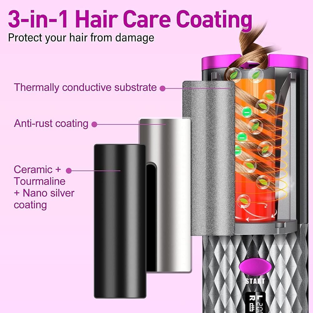 Wireless Usb Auto Hair Curler