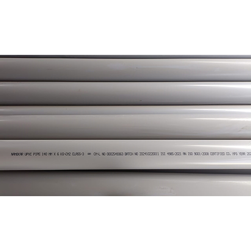 Class-3 Namokar UPVC Round Pipe - High-Quality UPVC Material, Various Diameters Available, Grey Color, Seamless Design, Long-Lasting Durability, Warranty Included