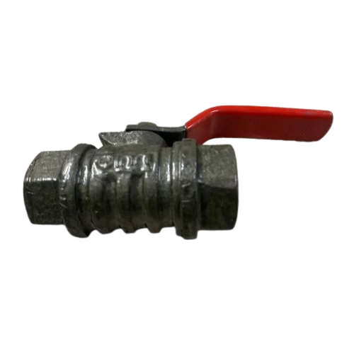20mm Cast Iron Ball Valve - Cast Iron, 20mm Size, Red & Silver Colors | Polished Finish, Effortless Water Flow Control for Various Applications