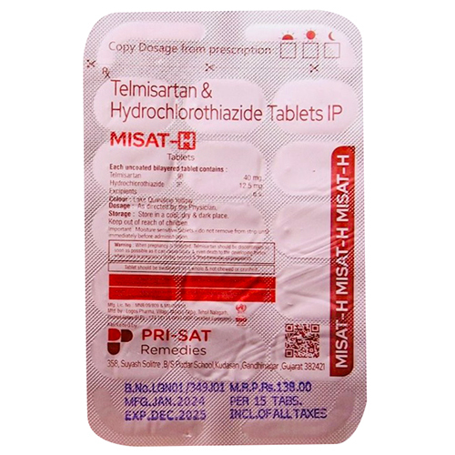 Misat-H Telmisartan And Hydrochlorothiazide Tablets Ip - Drug Type: General Medicines