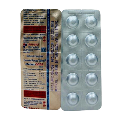 METSAT-50ER Metoprolol Succinate Extended Release Tablets IP