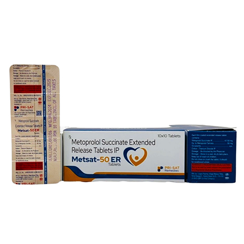 Metsat-50er Metoprolol Succinate Extended Release Tablets Ip - Drug Type: General Medicines