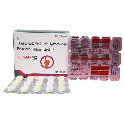 Glsat-M2 Glimepiride And Metformin Hydrochloride Prolonged-Release Tablets Ip - Drug Type: General Medicines