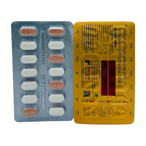 Glsat Mp2 Metformin Hydrochloride Glimepiride Tablets - Drug Type: General Medicines