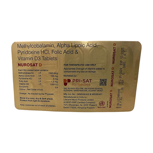 Nurosat D Methylcobalamin And Vitamin D3 Tablets - Drug Type: General Medicines