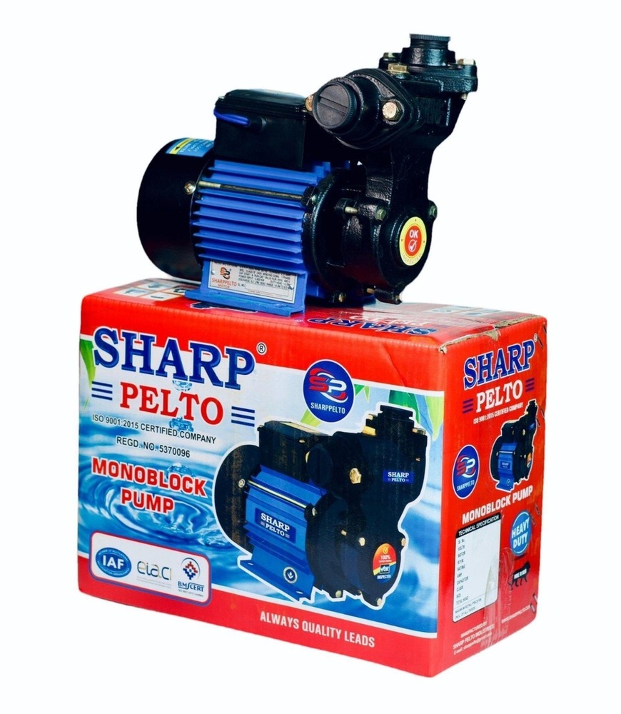 Sharp Black Self Priming Monoblock Pump - Material: Cast Iron