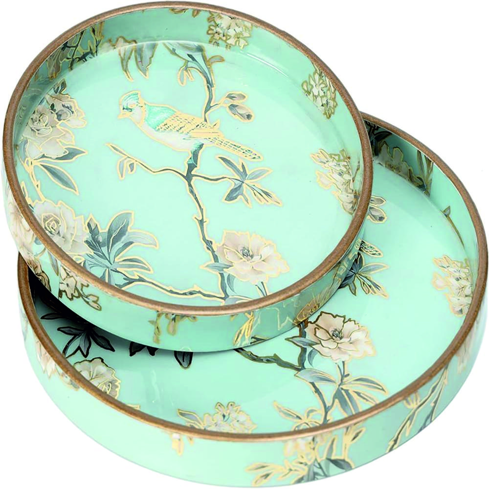 Round Tray Set - Color: Multicolor