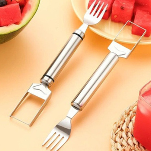 Fruit Cutting Fork - Color: Silver