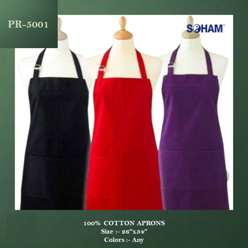 Pr-5001-100% Cotton Aprons Premium Quality, Durable, And Stylish