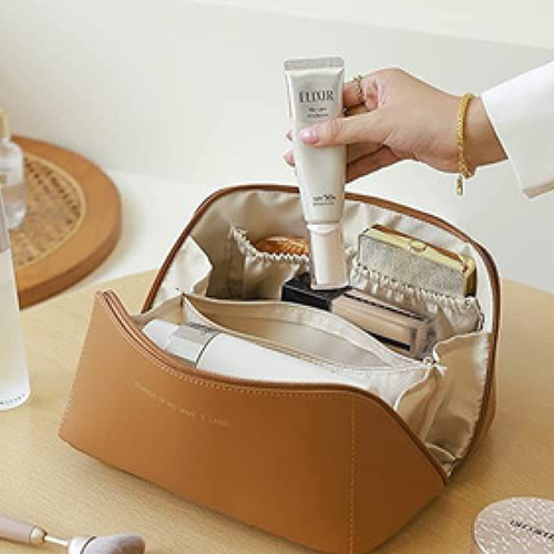Brown Cosmetic Bag