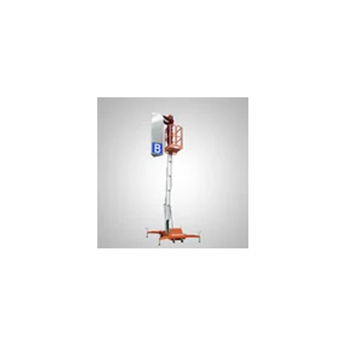 Vertical Lift Push Around Single Mast - Material: Stainless Steel