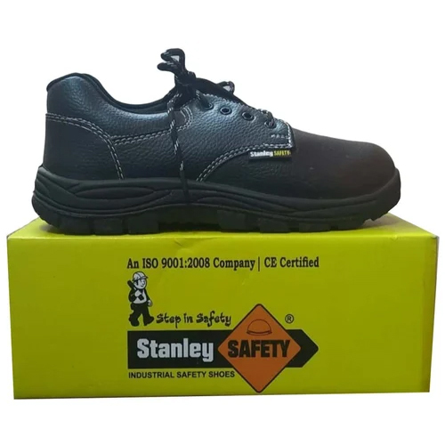 Industrial Leather Safety Shoes - Color: Black