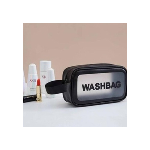 Plain Black Wash Bag