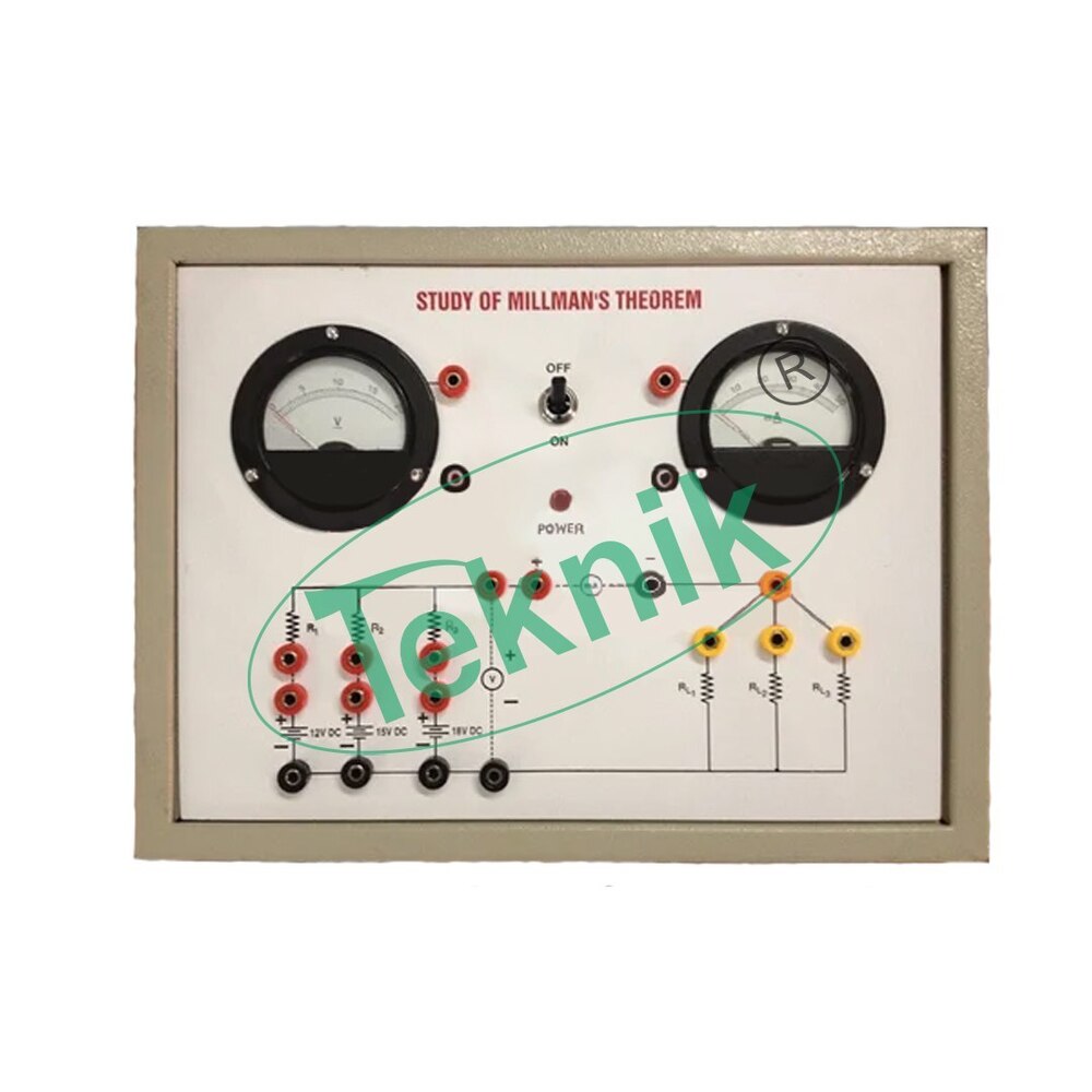 Millmans Theorem With Bakelite Panel & Round Meters - Bakelite Material, Round Clear Meters | Ideal For Electrical Applications And Measurements