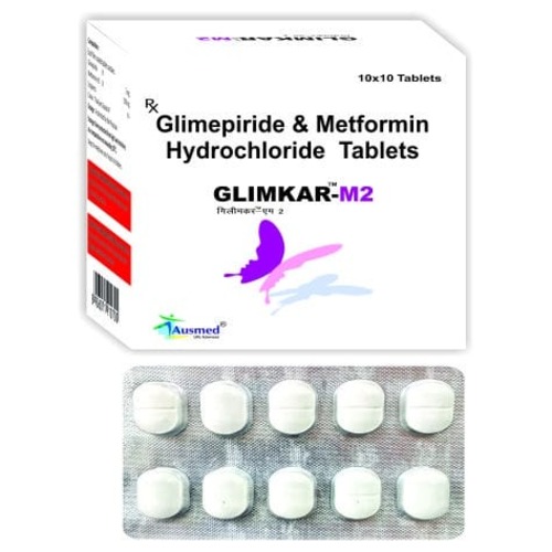 Metformin Hydrochloride IP 500 mg Glimepiride IP 2 mg TAB