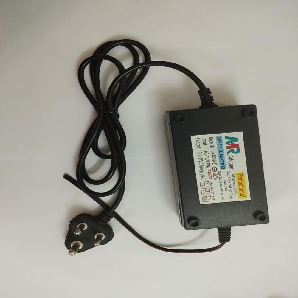 Ro Smps Adapter 24v 2.5a - Plastic Material, 60w Input Voltage, 24vdc Output Power, Supports Load Up To 3a | High-frequency Switching Technology