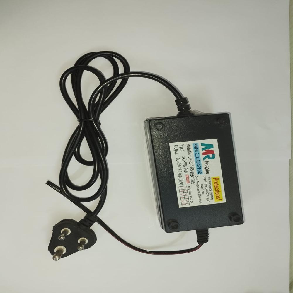Ro Smps Adapter 24v 2.5a - Plastic Material, 60w Input Voltage, 24vdc Output Power, Supports Load Up To 3a | High-frequency Switching Technology