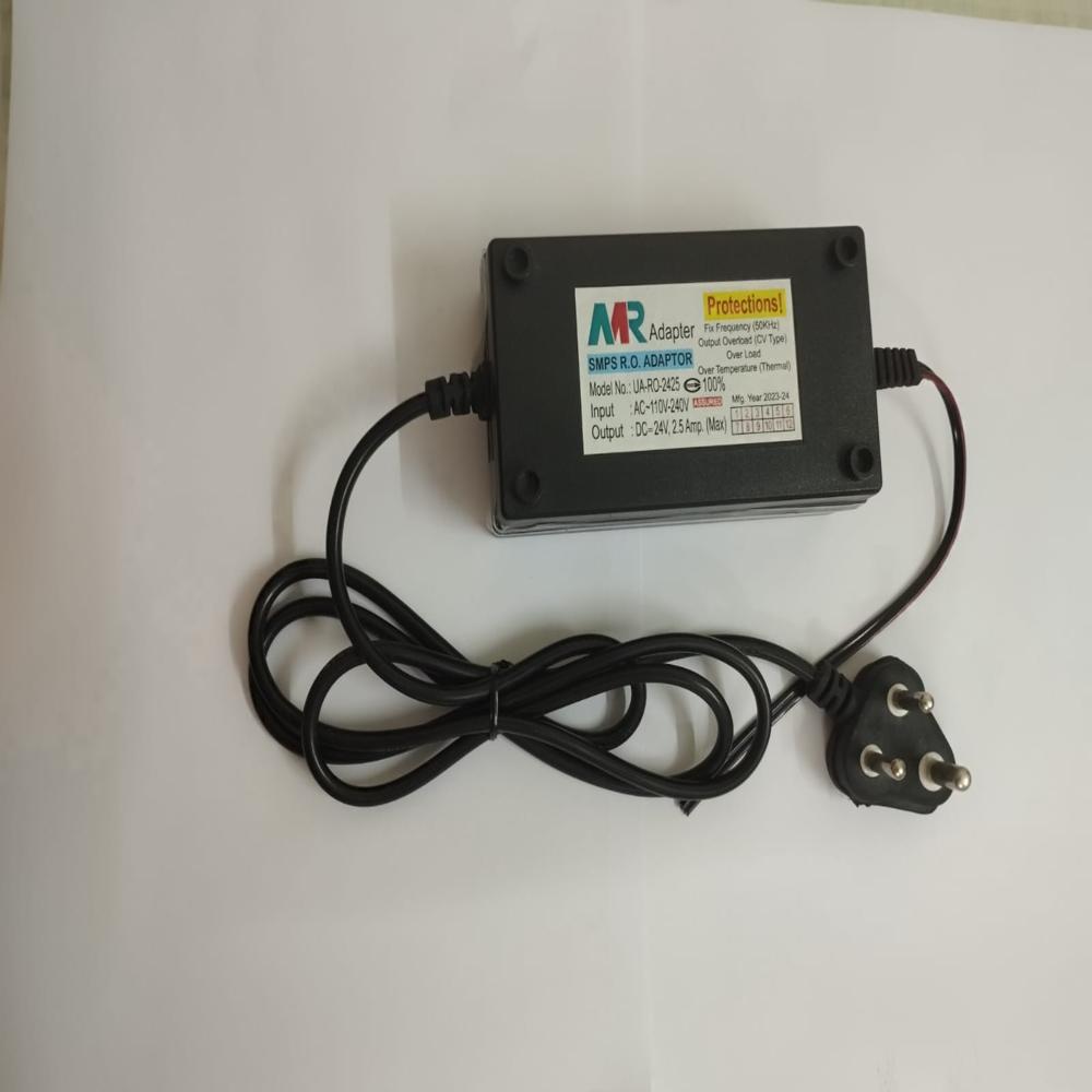 Ro Smps Adapter 24v 2.5a - Plastic Material, 60w Input Voltage, 24vdc Output Power, Supports Load Up To 3a | High-frequency Switching Technology
