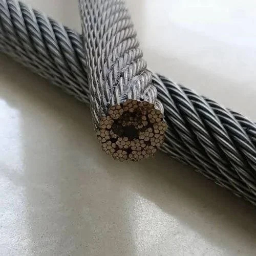 Hydra Crane Wire Rope - Carbon Steel, 12 Millimeters Diameter, Sleek Black Color, No Alloy for Heavy-Duty Applications in Machinery