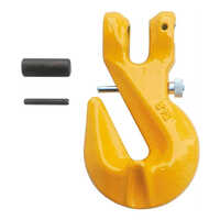Grade 70 43 Clevis Grab Hook - 1/4'' Size, Yellow Color, Rust-proof Design, Manual Power Source For Heavy Load Lifting