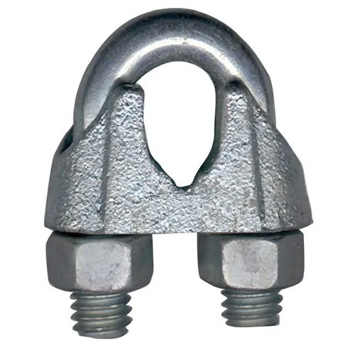 Mild Steel Wire Rope Clamp - 10 mm Diameter, Silver Color, U Shape Design | Durable Metal Clamp for Industrial Use