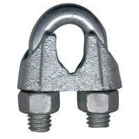 Mild Steel Wire Rope Clamp - 10 Mm Diameter, Silver Color, U Shape Design | Durable Metal Clamp For Industrial Use