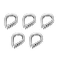 Ss Wire Rope Thimbles - Stainless Steel, 5mm Thickness, U Shape | Rust Proof, 62 Hrc Hardness, Hot Dip Galvanized Surface Treatment