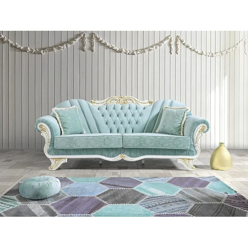 Wooden Three Seater Sofa
