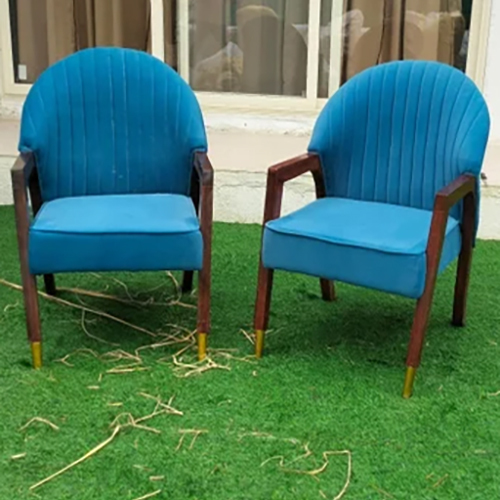 Wooden Arm Chair - Color: Blue