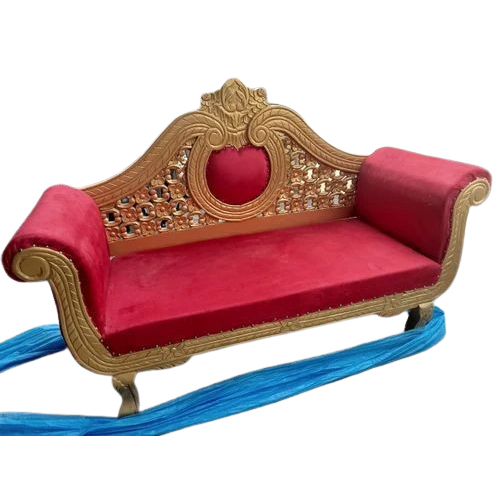 Red Wedding Jaimala Sofa - Material: Wooden