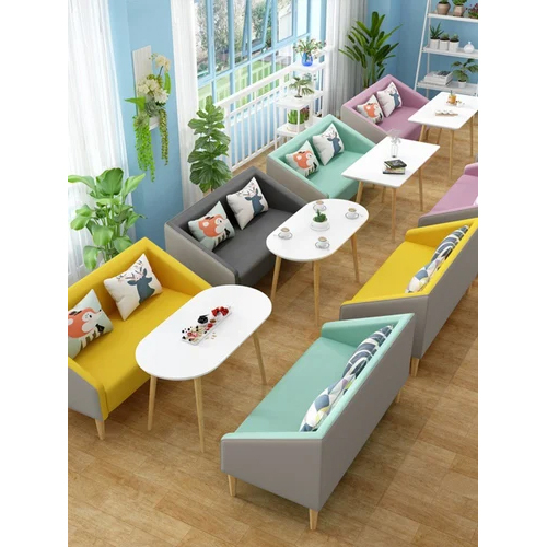 Cafe Sofa Table Set - Color: Multicolor